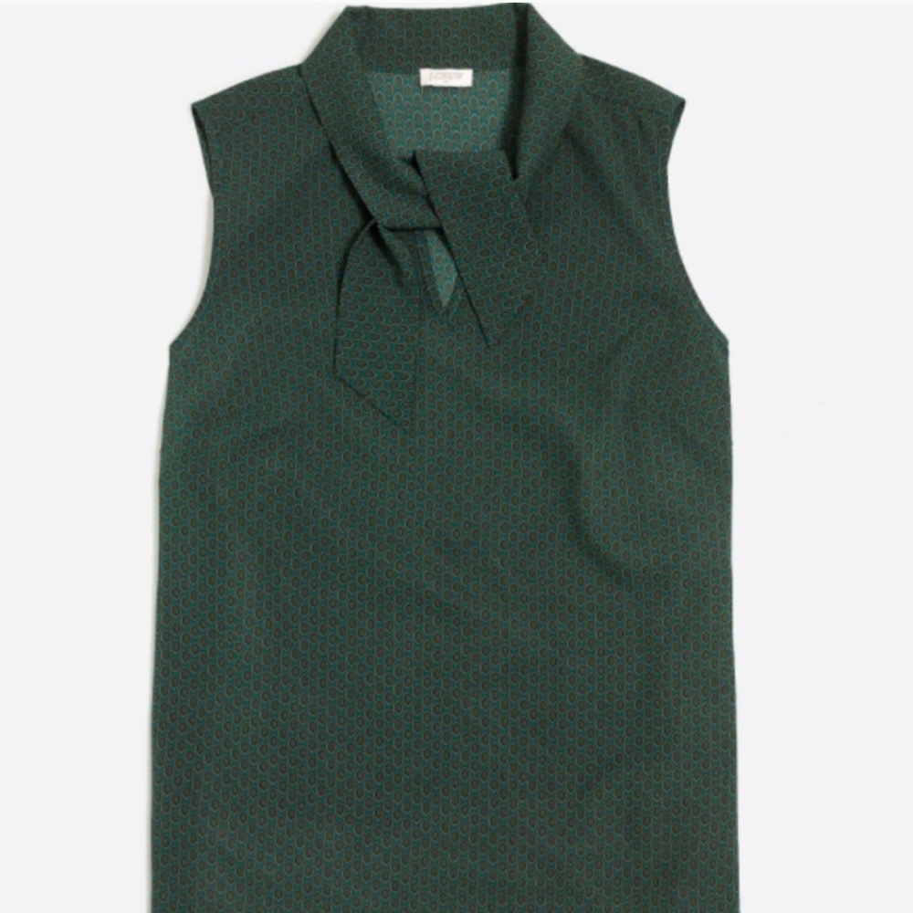 J Crew Tie-Neck Sleeveless Top